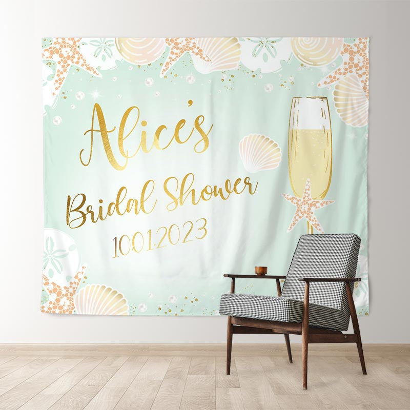 Lofaris Gold Champagne Brunch Bubbly Bridal Shower Backdrop