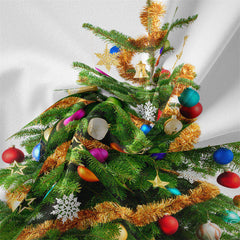 Lofaris Gold Colorful Bauble Christmas Tree Wall Tapestry