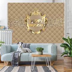 Lofaris Gold Crown Happy Birthday Party Backdrop For Woman