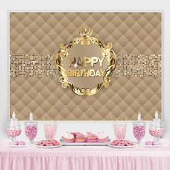 Lofaris Gold Crown Happy Birthday Party Backdrop For Woman