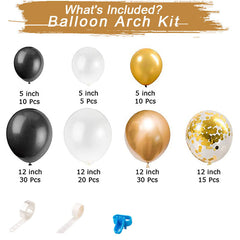 Lofaris Gold DIY 120 Pack Balloon Arch Kit | Party Decorations - Black