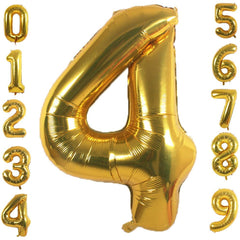 Lofaris Gold DIY Number Foil Mylar Balloons 40 Inch Party Decoration
