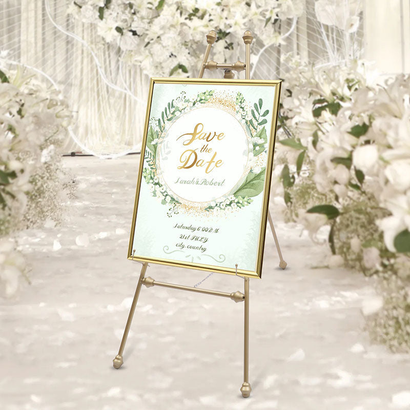 Lofaris Gold Foldable Easel Display Rack For Wedding Party