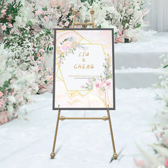 Lofaris Gold Foldable Easel Display Rack For Wedding Party