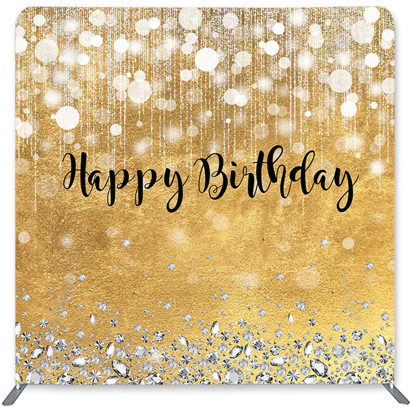 Lofaris Gold Glitter Diamond Double-Sided Backdrop for Birthday