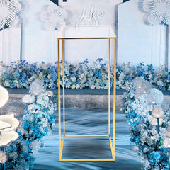 Lofaris Gold Metal Geometric Rectangular Wedding Backdrop Stands