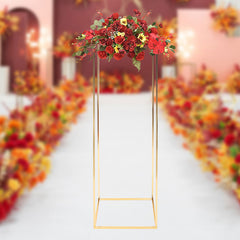 Lofaris Gold Metal Geometric Rectangular Wedding Backdrop Stands