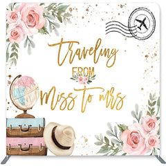 Lofaris Gold Traveling Theme Double-Sided Backdrop for Wedding