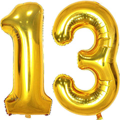 Lofaris Gold Number 13 Balloons 40 Inch DIY For Birthday Party Supplies