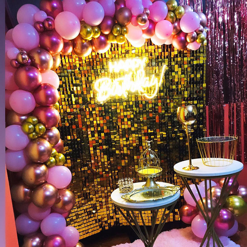 Lofaris Gold Shimmer Wall Panels For Birthday Party Decorations