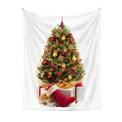 Lofaris Gold Snowflake Christmas Tree Family Wall Tapestry
