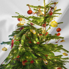 Lofaris Gold Star Balls Christmas Tree Tapestry Wall Hanging