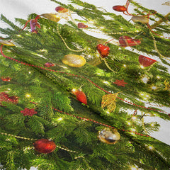 Lofaris Gold Star Balls Christmas Tree Tapestry Wall Hanging