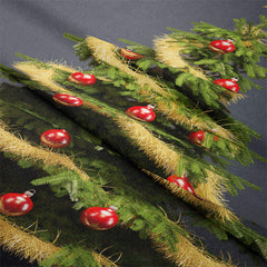 Lofaris Gold Tassel Red Balls Tree Christmas Wall Tapestry