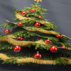 Lofaris Gold Tassel Red Balls Tree Christmas Wall Tapestry