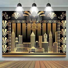 Lofaris Gold The Great Gatsby Adult Birthday Party Backdrop