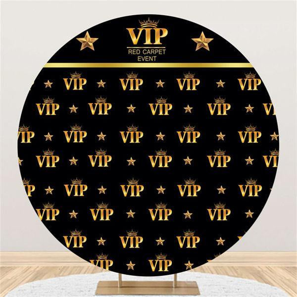 Lofaris Gold Vip Red Carpet Event Party Custom Circle Backdrop
