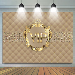 Lofaris Gold Vip With Crown Birthday Party Backdrop For Woman