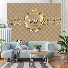 Lofaris Gold Vip With Crown Birthday Party Backdrop For Woman
