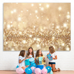 Lofaris Gorgeous Golden Flash Bokeh Backdrop For Birthday Party