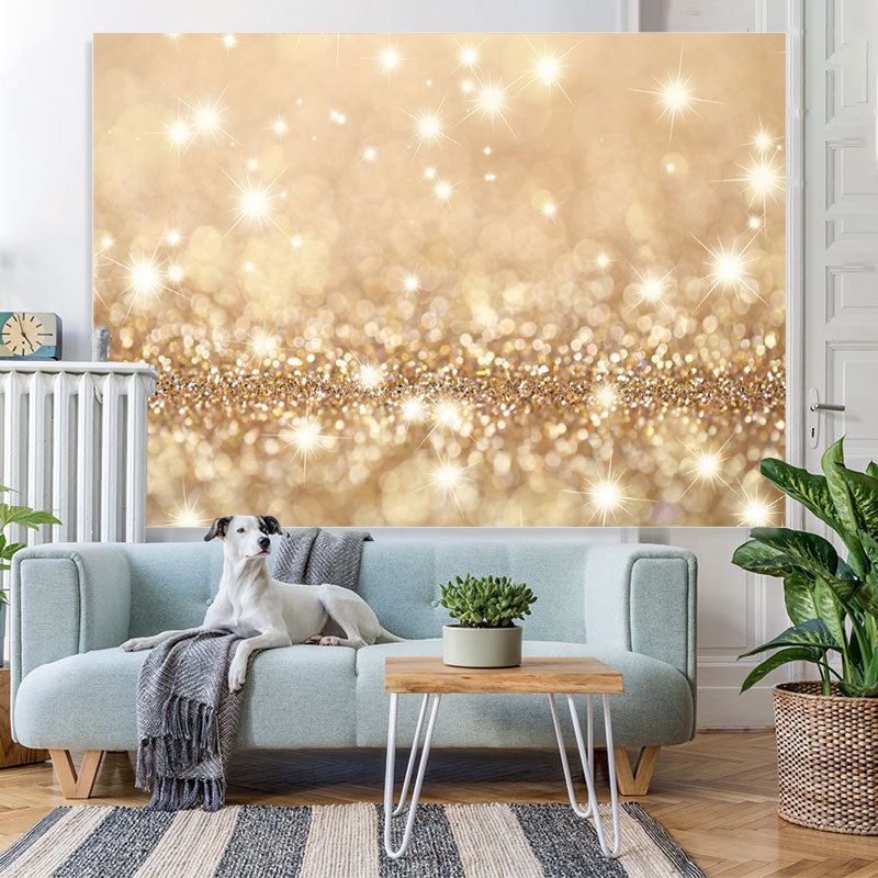 Lofaris Gorgeous Golden Flash Bokeh Backdrop For Birthday Party