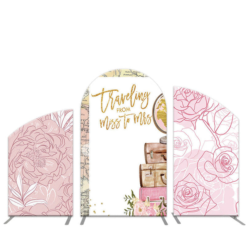 Lofaris Gorgeous Pink Floral Arch Backdrop Kit For Wedding