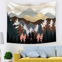 Lofaris Graffiti Abstract Mountain Tree Landscape Wall Tapestry