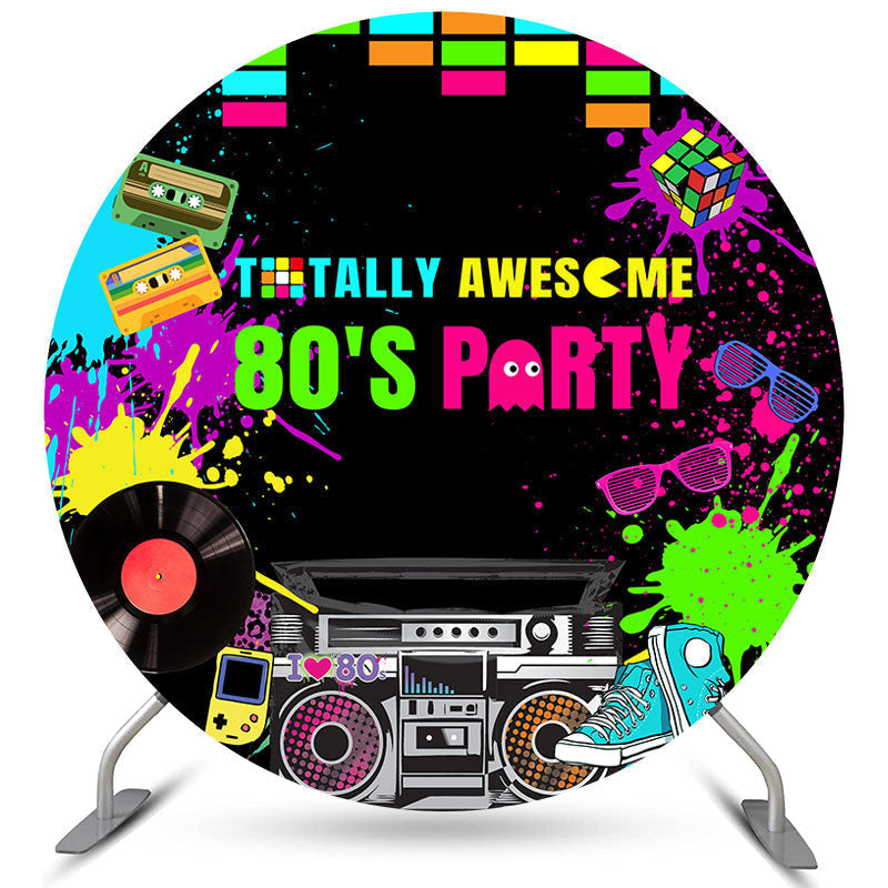 Lofaris Graffiti Totally Awesome 80s Party Backdrop For Birthday