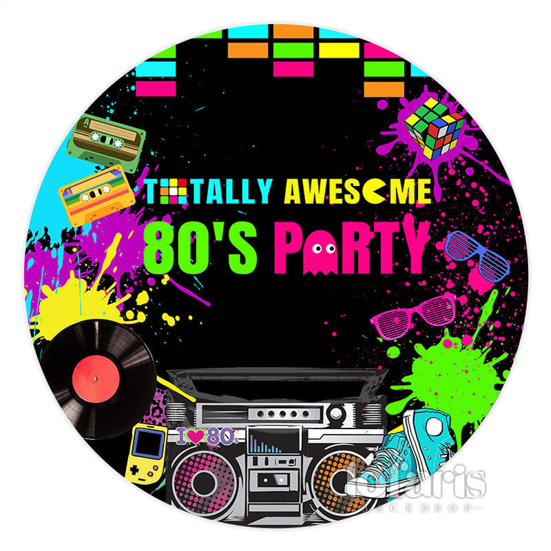 Lofaris Graffiti Totally Awesome 80s Party Backdrop For Birthday