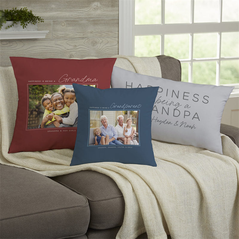 Lofaris Grandparents Custom Pillow With Photo For Family