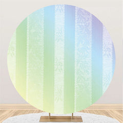 Lofaris Green And Blue Themed Round Happy Birthday Backdrop