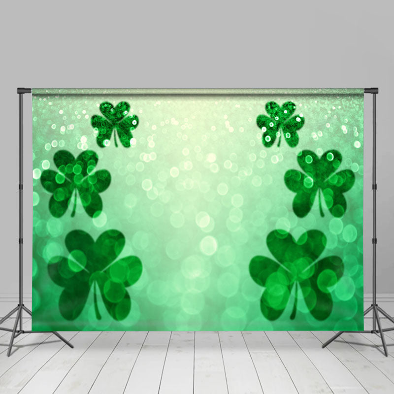 Lofaris Green And Glitter Bokeh Happy St. Patrick’s Day Backdrop