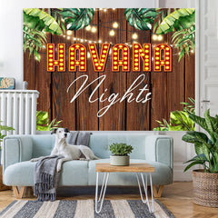 Lofaris Green And Glitter Havana Night Wooden Spring Backdrop