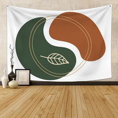 Lofaris Green And Red Family Still Life Abstract Custom Tapestry
