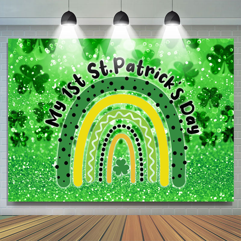 Lofaris Green And Water My First St. Patrick’s Day Backdrop For Kid
