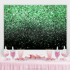 Lofaris Green Bokeh Glitter Black Birthday Party Backdrops