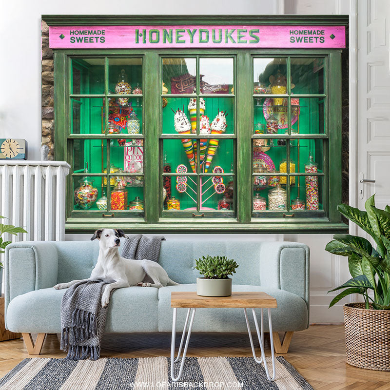 Lofaris Green Candy Land Shop Honeydukes Birthday Backdrop