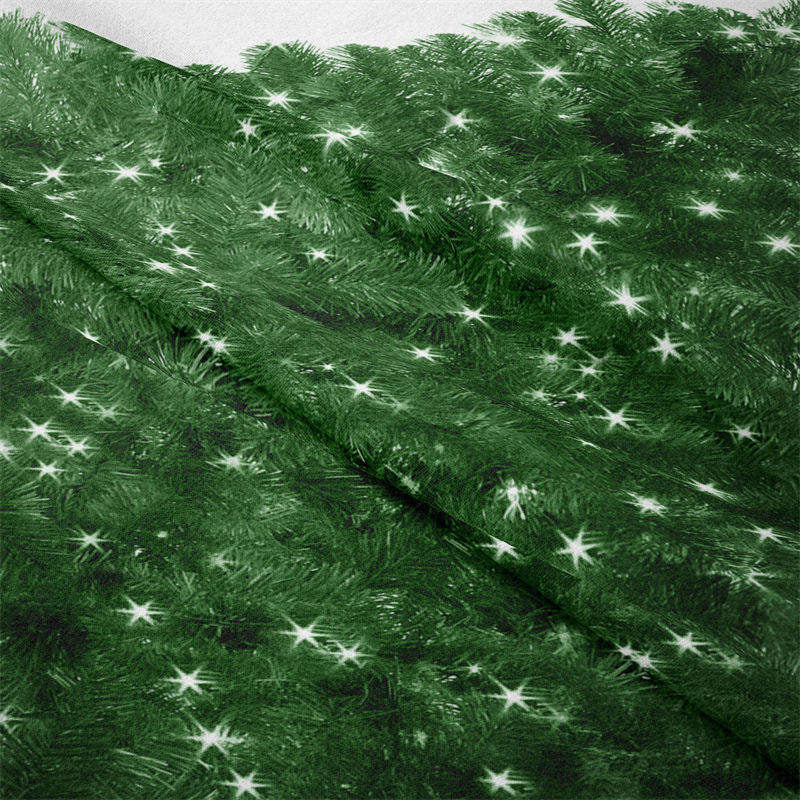 Lofaris Green Christmas Tree White Glitter Wall Tapestry