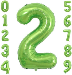 Lofaris Green DIY Number Large Aluminum Foil 40 Inch Balloons for Party
