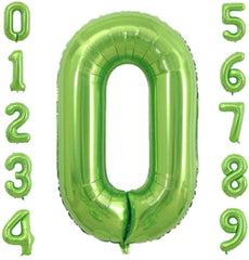 Lofaris Green DIY Number Large Aluminum Foil 40 Inch Balloons for Party