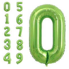 Lofaris Green DIY Number Large Aluminum Foil 40 Inch Balloons for Party
