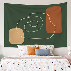 Lofaris Green Family Still Life Abstract Geometric Custom Tapestry