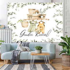Lofaris Green Leaves Baby Shower Gender Reveal Backdrop