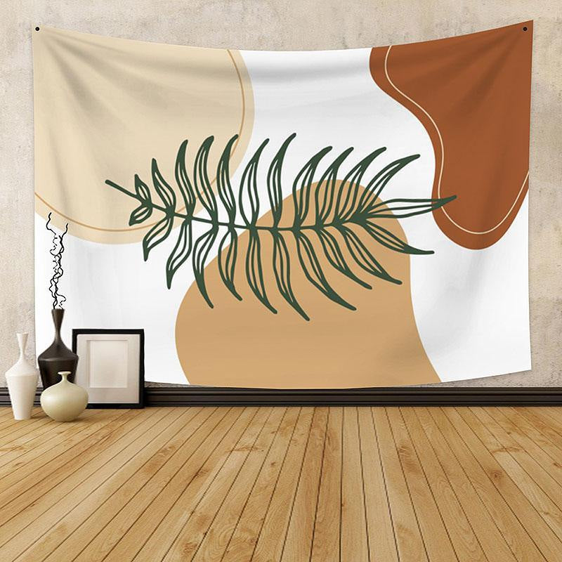 Lofaris Green Leaves Family Still Life Abstract Custom Tapestry