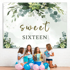 Lofaris Green sweet sixteen 16th birthday photo Backdrop