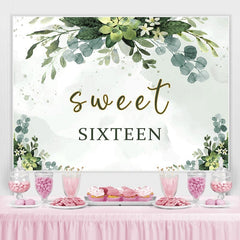 Lofaris Green sweet sixteen 16th birthday photo Backdrop