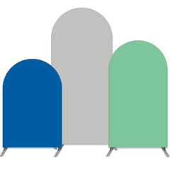 Lofaris Grey Solid Color Double Sided Arch Backdrop Kit