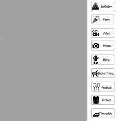 Lofaris Grey Solid Simple Party Backdrop for Photo