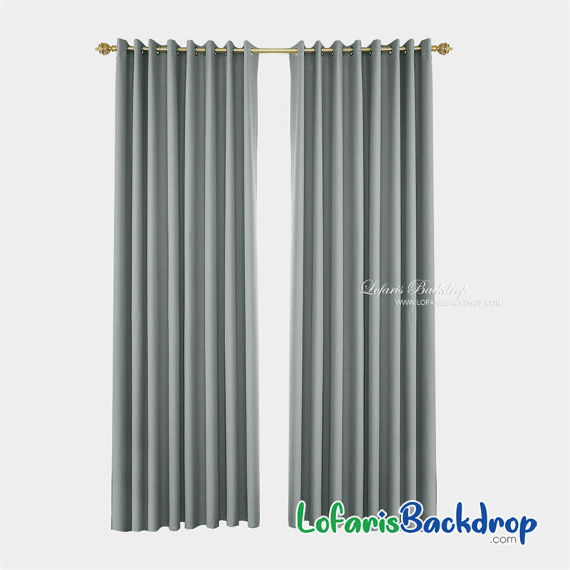 Lofaris Grey Window Waterproof Grommet Top Outdoor Curtains for Front Porch