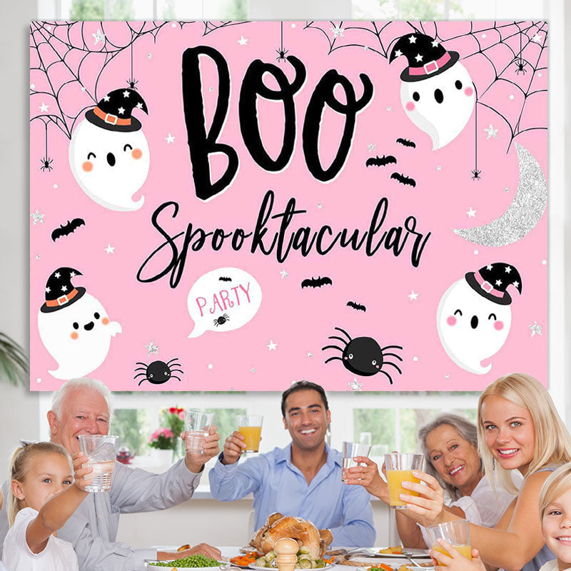 Lofaris Halloween Pink Photoshoot Backdrop for Children Party